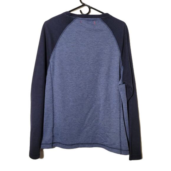 Tommy Bahama Men's Two-Tone Blue Crewneck‎ Jersey Long Sleeve Shirt Size Large - Picture 2 of 11
